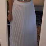 White Pleated Maxi Skirt Size M Photo 0