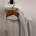 Athleta Vista Wrap Gray Open Front Hooded Cardigan Sweater Top Size Small Yoga Photo 2