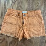 Free People Women's Orange Frayed Edge Shorts 0 Photo 0