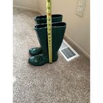 UGG  Shaye Tall Green Rain Boots Waterproof  Size 7 Has Inscription On Right Boot Photo 10