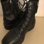 Schutz women black leather Combat boots US 5.5 Euro 35.5 Photo 2