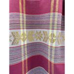 VTG 70s Maxi Skirt Cranberry/Pink Plaid Gold Metallic Thread Pleats Sz S/M Red Size M Photo 1