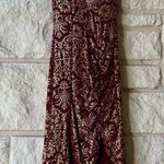 Maude Sweetheart Red Jacquard Midi Dress Photo 0