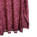 Lands End Purple Paisley Fleece Jacket Pullover 1/4 Zip Size 3X #460736 Photo 3