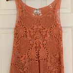 Coral Crocheted Tank Size M Photo 1