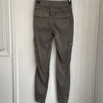 Spanx Stretch Twill Ankle Cargo Pants Patch and Button Flap Pockets Gray/Green S Photo 4