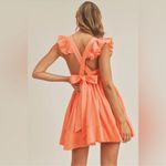 Orangey Coral Ruffled Sleeveless Mini Dress Orange Photo 1