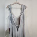 Birdy Grey NEW  Devin Chiffon Convertible Dove Gray Women XS Bridemaid Maxi Dress Photo 3