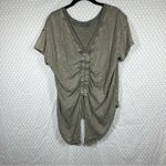 Anthropologie Pilcro Green Space Dye Tie Back Short Sleeve Top Photo 1