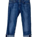 Banana Republic Jeans Cuffed Crop Straight Leg Mid Rise Dark Wash Women’s Size 4 Photo 0