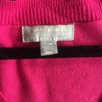Hilary Radley  for Katherine Barclay size large deep v neck sweater cute hot pink Photo 2