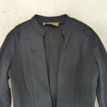 Hybrid & Company Unstructured Blazer Jacket Collarless Women's Sm Stretch Peplum Black Photo 2