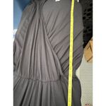 Loveappella Lovcappelia Black Surplice Jumpsuit Soft Stretch Knit with Pockets & Cuffed Hem Photo 8