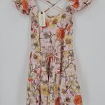 NWT Tiered Floral Mini Dress Milkmaid Bloomcore Summer Wedding Guest Cruise Sz M Size M Photo 1