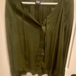 Gap  Olive Green Satin Empire Top Size M Photo 1