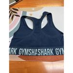 Gymshark  Racerback Sports Bra Women's Size‎ S Blue Logo Performance Dry Moisture Photo 3