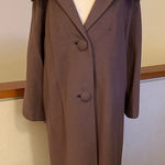 Vintage Brown Women's long Coat with Fur Collar Size undefined Photo 0