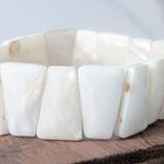 Vintage Stretch Bracelet Shell? Statement Bangle Photo 1