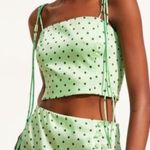 ZARA  SATIN SILKY POLKA DOT CROP TOP Photo 1