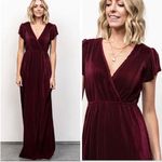 Baltic Born  Athena Pleated Maxi Dress In Mulberry Photo 1