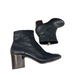 Frye  Stella Zip Short Ankle Heeled Black Leather Booties Sz 10 Photo 9