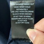 New XS rosette mini party dress black velvet flowers black lace crochet dress Blue Photo 7