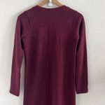 Madewell  Henley Sweater Midi Dress Maroon Ribbed XS Photo 6