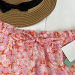 Abound  PaperBag floral mini Skirts size MEDIUM Coral Pink Bohemian skirt Photo 3