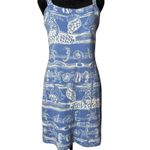 St. John Collection Knit Dress Blue Sleeveless Beach Nautical Seashells Size 2 4 Photo 5