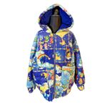 Dolls Kill  Care Bears Puffer Jacket Quilted Hooded Rainbow Y2K Rave Sz XS Photo 1