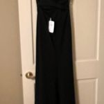 La Femme Formal Strapless Dress Black Photo 0