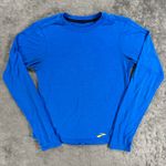 Brooks  Women’s Distance Long Sleeve Run Shirt Blue Workout Breathable Photo 0