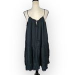 Treasure & Bond  Swing Dress Women's Medium Black  Cotton Blend Tiered Sleeveless Photo 3
