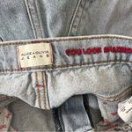 Alice + Olivia  Jeans Amazing High Rise BF Raw Hem Cuff Jean Rockstar Blue Wash Photo 8