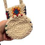 None Crocheted Multicolor Crossbody Bottle Holder Cotton Bag Photo 3