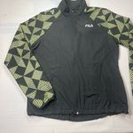 FILA Black Jacket with Yellow Geometric Sleeves Photo 2