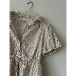 J. Crew Short Sleeve Collared Brown Cheetah Print Mini Dress Career Preppy Sz 8 Photo 8