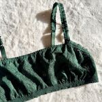 Aerie NWT Coral Lace Bandeau Bralette in Green - Size: Large Photo 1
