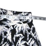 Diane Von Furstenberg  Edria Palm Print Silk Blend Black And White Shorts 4 Photo 5