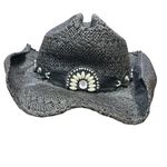 Bullhide 2223BL Cowboy Hat Women's XL Black Straw Studded Western Sassy Cowgirl Photo 4