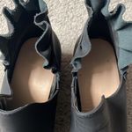 Matte Black Chunky Heeled Ruffle Ankle Bootie | Size 7.5 Photo 3