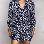 Anthropologie  Maeve navy print shirt tunic top or mini dress sz m Photo 6