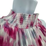 Halogen NWT  Sleeveless Pleated Sharkbite Hem Midi Halter Dress Magenta Size XL Photo 3