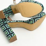 Allegra K Printed Adjustable Ankle Straps Clear Platform Chunky Heels, Size 10 Photo 4