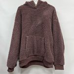 American Eagle  light Purple Sherpa Pullover Hoodie Size large kangaroo pocket Photo 0