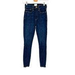 Alice + Olivia Alice + Olivia Good High Rise Skinny Jeans Pintuck Dream On Dark Blue Size 24 Photo 2