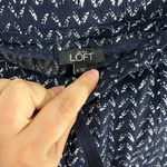 Loft womens jogger pants medium blue geometric print pull on stretch lightweight Photo 5