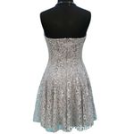 Cache  Nude Metallic Lace Strapless Event Dress Lined Shelf Bra New NWT $188 Photo 3