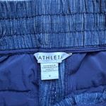 Athleta Cabo Linen Wide Leg Adjustable Waist Pull On Blue Pants Size 6 Comfort Photo 5