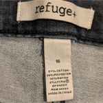 Refuge  + Plus 16 Jeans Skinny Grommet Frayed Hems Stretch Dark Wash Ripped Denim Photo 2